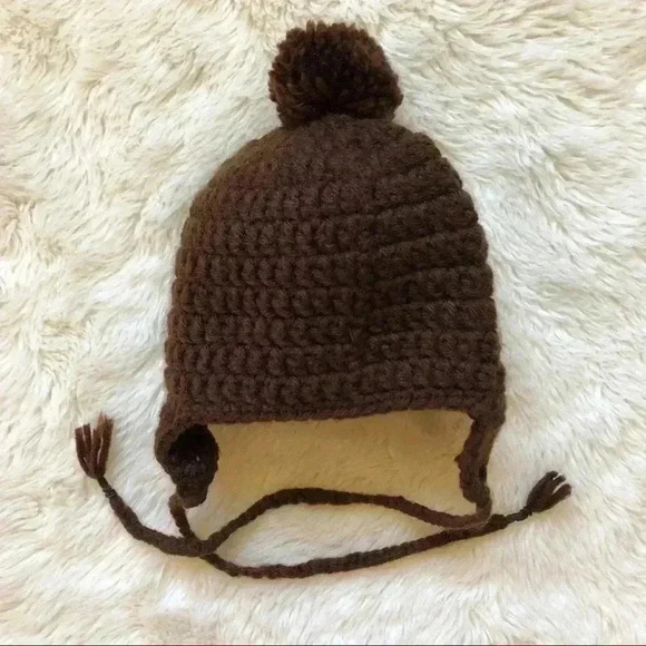Poop Emoji Baby Winter Hat  Size 3-6 Months - Picture 6 of 7